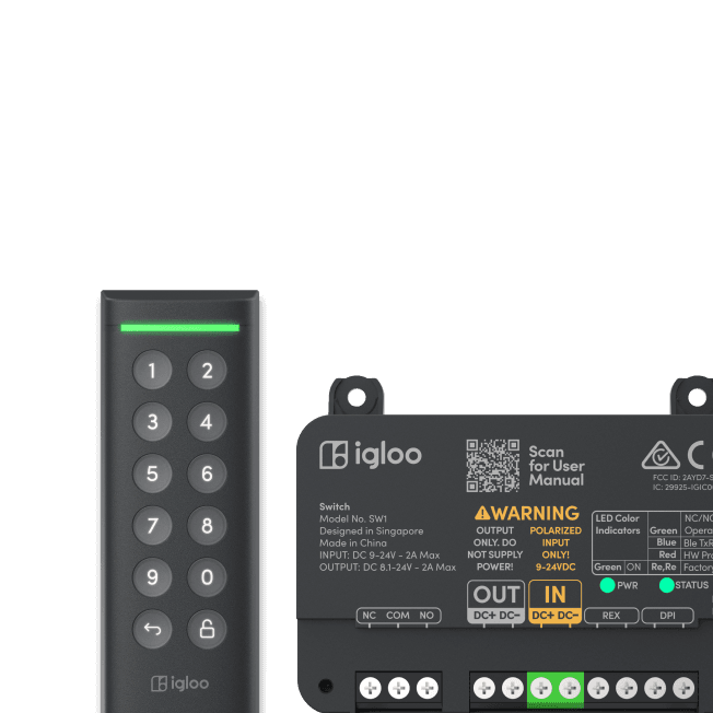 igloohome smart keypad and door controller for access control